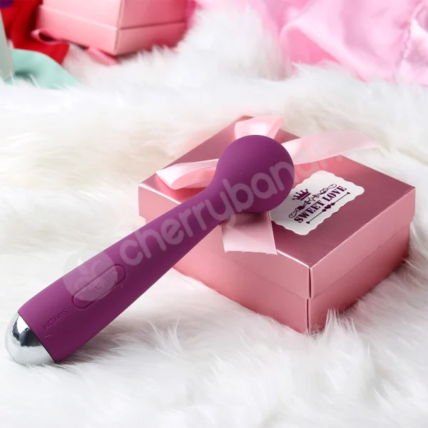 Mini Emma Purple Powerful Silicone Small Wand Vibrator