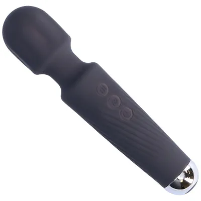 High Power Silicone Wand Vibrator in Grey Intense Vibrations