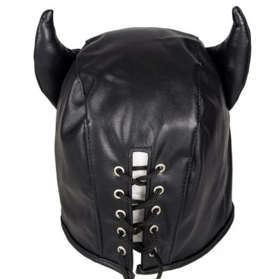 Bondara Devilish Black Faux Leather Gimp Mask
