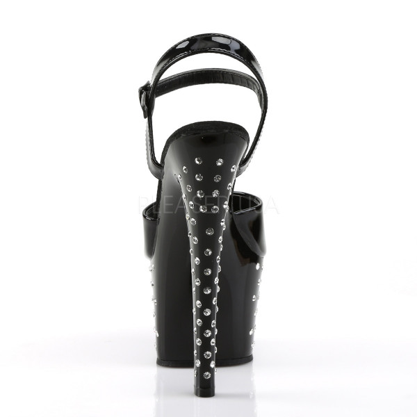 STARDUST-709 - 7" Rhinestone Studded Ankle Strap P/F Sandal — image 4 of 4