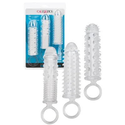 California Exotic Textured Penis Extension Sleeve Set 3 pce