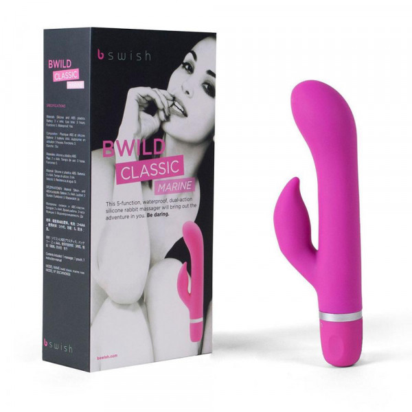 B Swish Bwild Classic Marine Rabbit Vibrator - Cerise