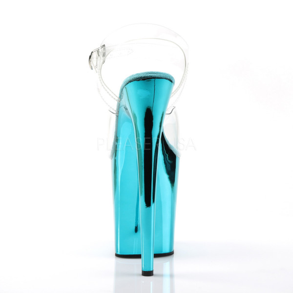 8 inches Heel, 4 inches PF Ankle Strap Sandal w/Chrome Plated Bottom — image 4 of 16