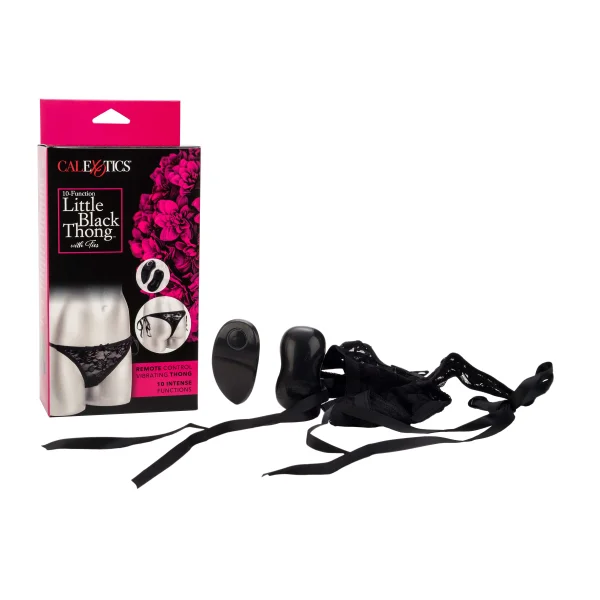 Remote Control 10 Function Little Black Panty - Thong