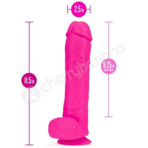 Au Naturel Bold Big John Pink 11" Flexishaft Dildo