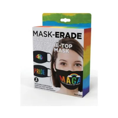 Maskerade Masks Pride gay Again rainbow Kiss 3 pack