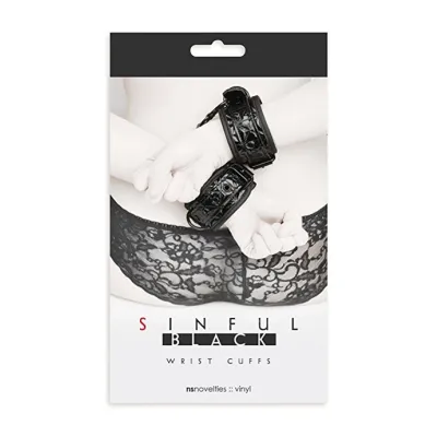 Sinful Black Wrist Cuffs