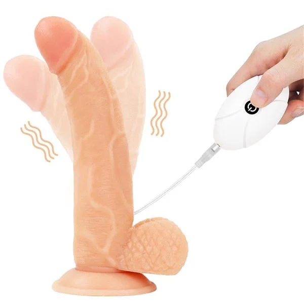 Ingen Vibrating 8.5-Inch Strap-On Dildo with Balls