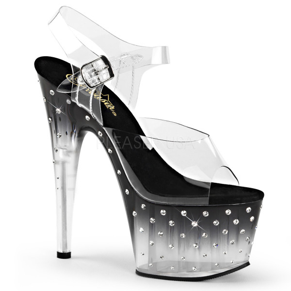 7 inches Heel, 2 3/4 inches PF Ankle Strap Sandal w/RS Studded Bottom — image 17 of 20