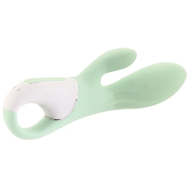 Satisfyer Air Pump Bunny 5+ Inflatable App Enabled 12-Function Dual Stimulation Vibrator - Mint