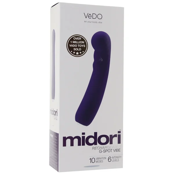Midori Rechargeable Waterproof Silicone G-Spot Vibrator by VeDO - Deep Purple