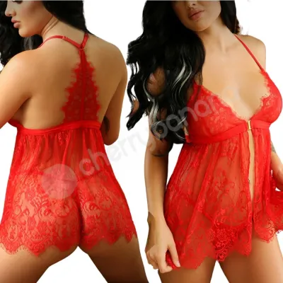 Vixen Late Night Red Serenade Babydoll Panty O S