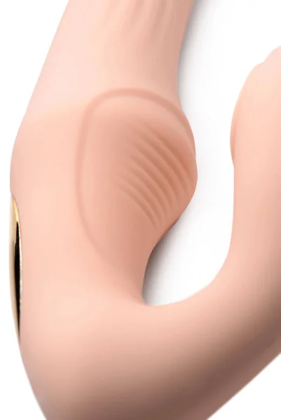 15x U-Pulse - Pulse and Vibe Strapless Strap-on  With Remote - Blush