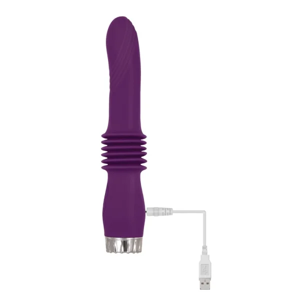 A&e Deep Love Thrusting Wand Silicone Rechargeable Purple