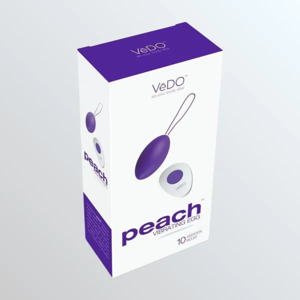 VeDO Peach Remote-Controlled Vibrating Egg - 'Into You Indigo'