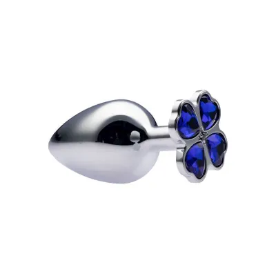 Kink Range Flower Gem Butt Plug 3 7 Inch Blue Large
