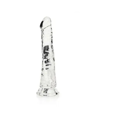 Realistic Dildos Realrock Crystal Clear Slim 6 In Dildo Clear