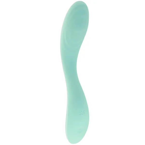Satisfyer Rrrolling Pleasure Silicone Rechargeable Waterproof 12-Function G-Spot Vibrator - Mint