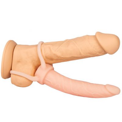 Bondara Light Tone Dual Penetration Anal Strap On Dildo 6 Inch