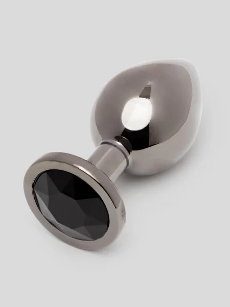 Lovehoney Jeweled Gunmetal Aluminum Medium Butt Plug 3 Inch