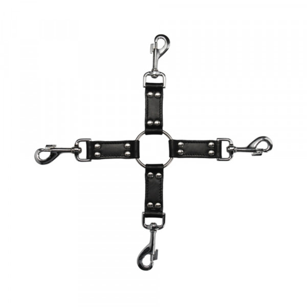 Ouch! Pain - Saddle Leather 4-way Hogtie Cross