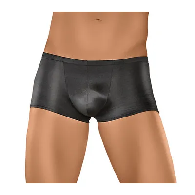 Male Power Satin Lycra Boxer Shorts Black Large