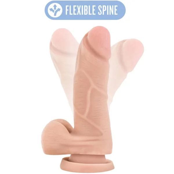 Au Naturel Mighty Mike Sensa Feel Dual Density Dildo By Blush - Vanilla