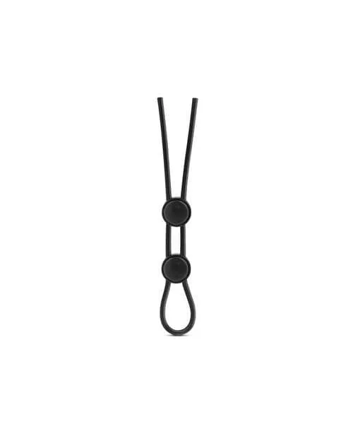 Stay Hard - Silicone Double Loop Cock Ring  - Black