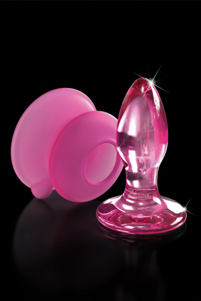 Pipedream 3.2" Glass Butt Plug with Suction Base