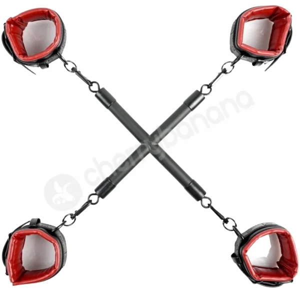 Saffron Stainless Steel Hog Tie & Adjustable Wrist & Ankle Cuff Set