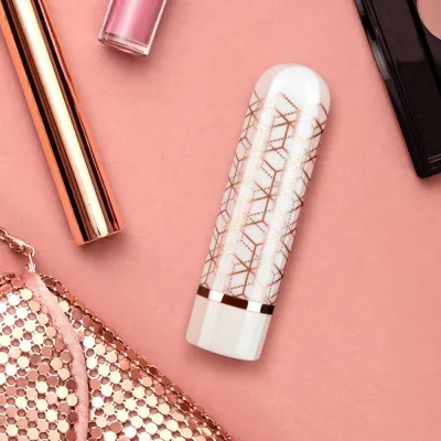 The Collection Glitzy Geo Rechargeable Bullet Rose Gold