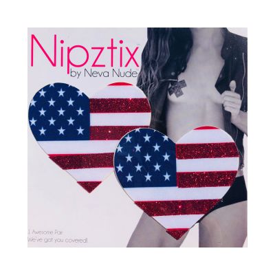Neva Nude Pasty Hearts U S Flag