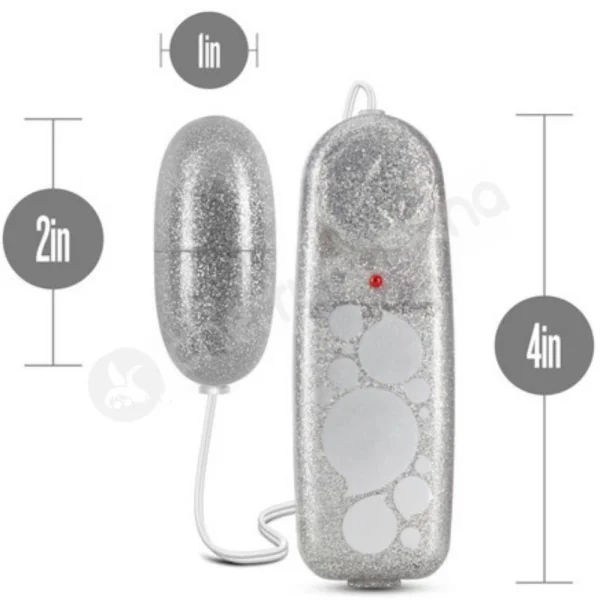 B Yours Glitter Silver Power Bullet With Controller