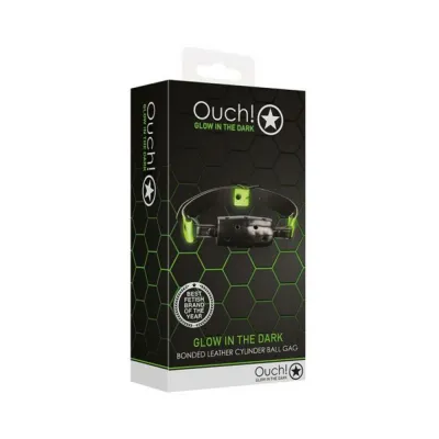 Ouch Glow Cylinder Gag Glow In The Dark Green