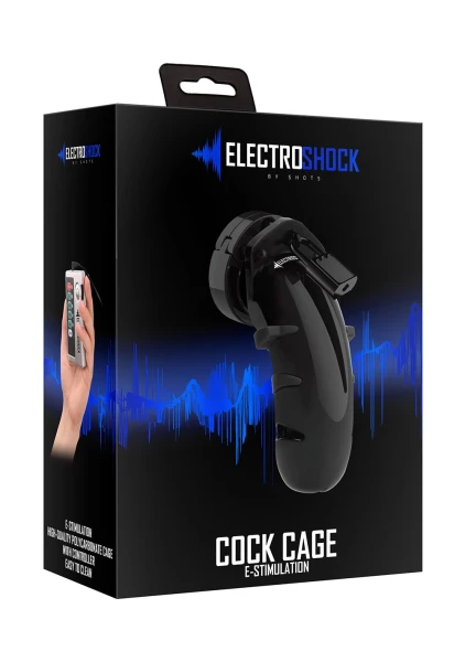 Electro Shock E-stim Cock Cage - Black