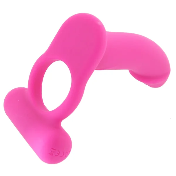 Silicone Rechargeable Double Diver Vibrating Cock Ring By CalExotics