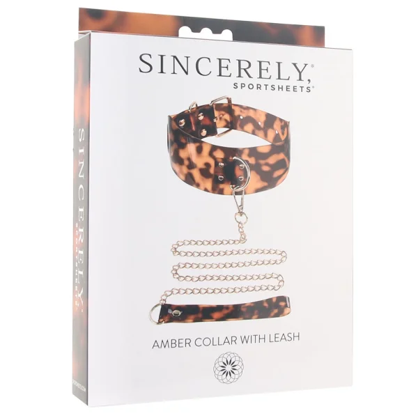 Sincerely Amber Collar With Leash