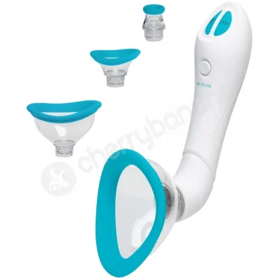 Doc Johnson Bloom Automatic Vibrating Blue Clit Vulva Nipple Pump