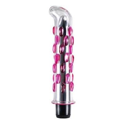 Icicles Hand Blown Glass Massager No 19 Pink