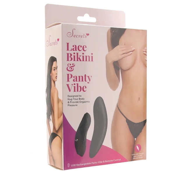 Black Lace Bikini & Remote Panty Vibe