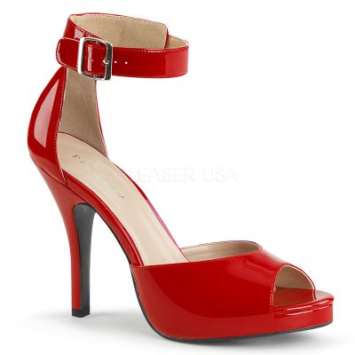 5 inches Heel 1 2 inches PF Closed Back Sandal W Buckled Ankle Strap