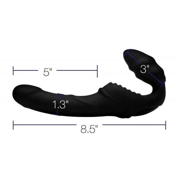 Pro Slim Rider Strapless Strap On With Remote Control Black — image 8 of 8