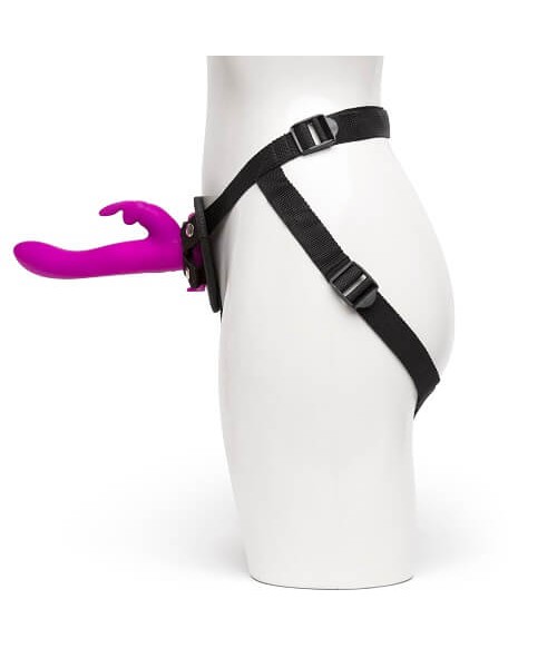 Happy Rabbit Vibrating Strap On Harness Set Purple