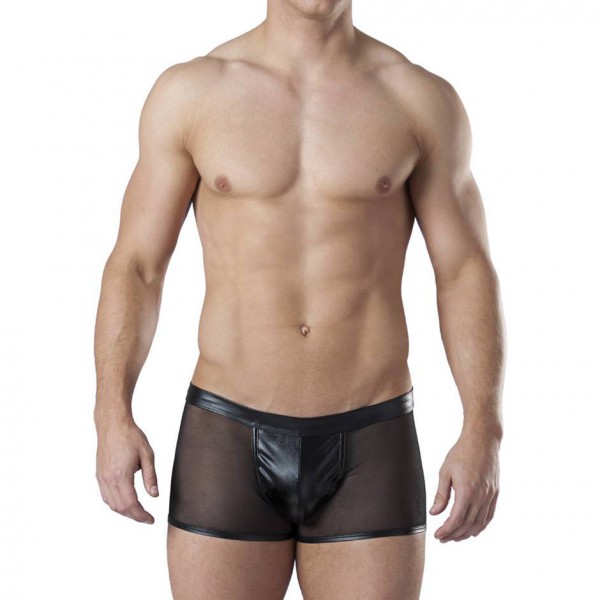 LHM Wet Look and Sheer Mesh Boxer Shorts