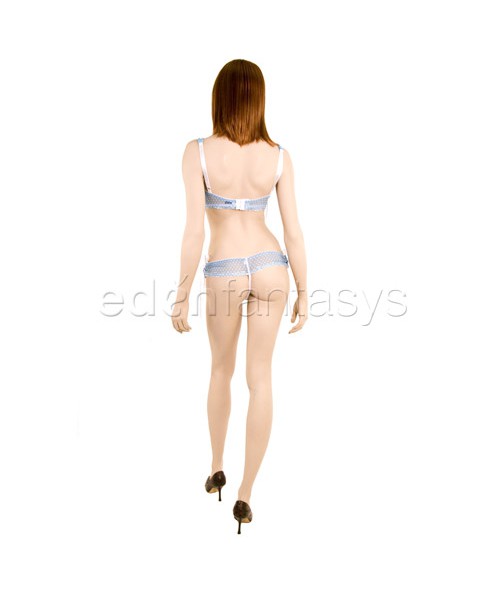Demi-cup bra and tanga panty
