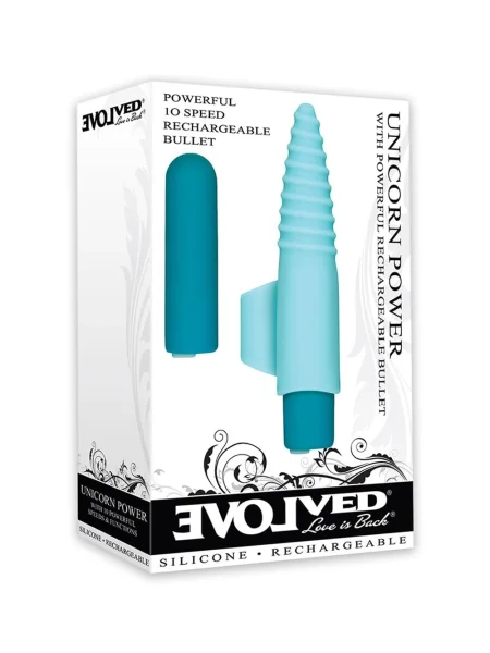 Unicorn Power Bullet Vibrator With Finger Sleeve
