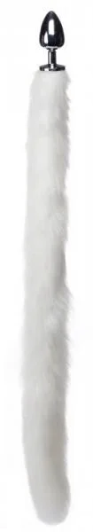 Extra Long Mink Tail Metal Anal Plug