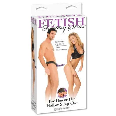 Fetish Fantasy Series for Him or Her Hollow Strap on Purple