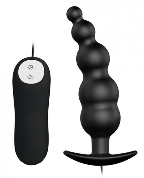 Pretty Love Vibrating Bead Butt Plug Black — image 4 of 6