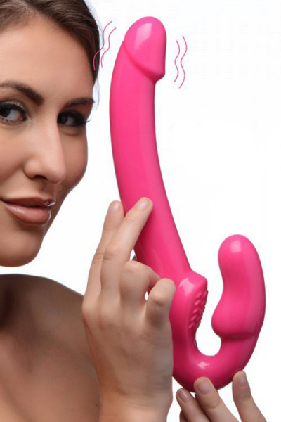 Strap U 7X Revolver 11.5" Slim Vibrating Strapless Strap-On